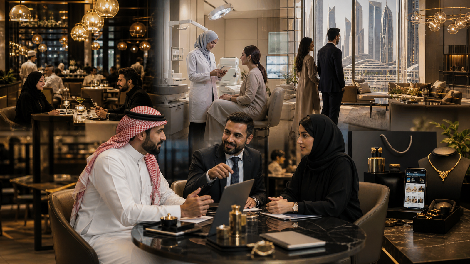 Premium brand perception across restaurants clinics real estate and ecommerce in the GCC